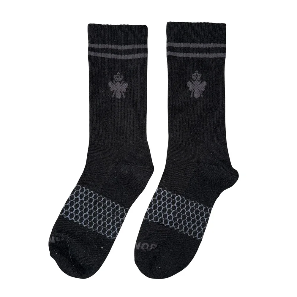 Bombas Calf Socks Mens One‎ Size Black Excellent Bee Better Crown Crest